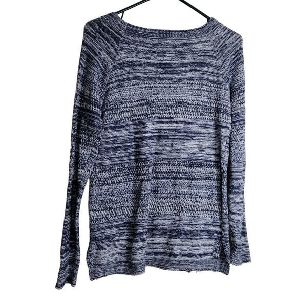 St Johns Bay Sweater Blue White Knit Womens Small Pullover‎ - Picture 3 of 8